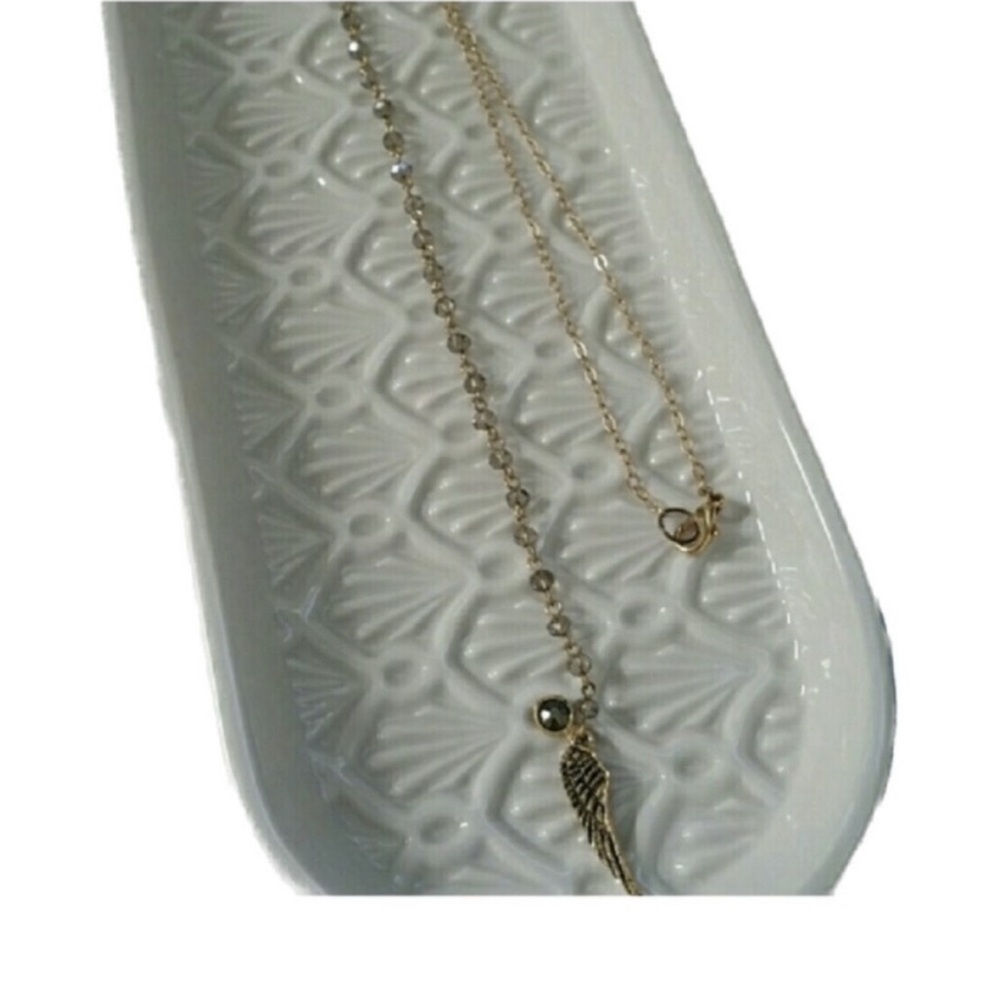 Gold Wing Pendant Necklace